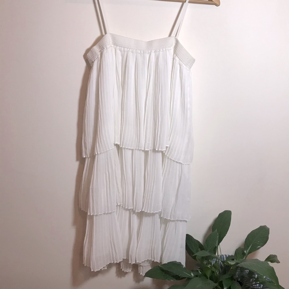 White ruffle dress